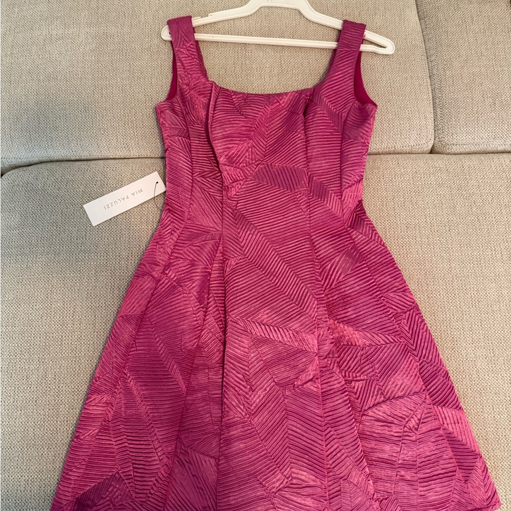 Pink Fit and Flare Midi Dress for Weddings